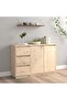 Sideboard 111x34x75 cm Solid Wood Pine