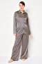 Women 2 Pieces Allover Print Long Sleeves Pyjama Set, Multicolor