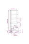 Highboard HAMAR Light Grey 60x35x180 cm Solid Wood Pine - 3