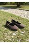 Tweed Fabric Mary Janes Ballet Flats Stylish Buckled Orthopedic Sole Everyday Shoes - 4