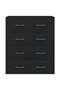 Sideboard with 4 Drawers 60x30.5x71 cm Black - 2