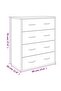 Sideboard with 4 Drawers 60x30.5x71 cm Concrete Grey - 3