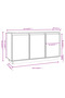 Sideboard White 111x34x60 cm Solid Wood Pine - 3