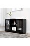 Vitrine Cabinet Black 120x30.5x70 cm Engineered Wood