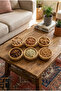 Bamboo 6-Piece Snack & Nut Presentation Set Round – Natural Wood Serving Bowl