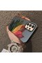 Samsung Galaxy A33 5g Compatible Silicone Edge Acrylic Back Colorful Leaf Protective Case - 4