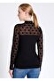 1049 Tulle Polka Dot Long Sleeve Women's Bodysuit - 6