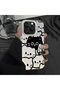 iPhone 15 Compatible Silicone Edge Acrylic Back Sweet Cat Protective Case - 6