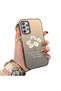 Samsung Galaxy A72 Compatible Silicone Edge Acrylic Back White Flower Protective Case - 3
