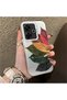 Xiaomi Poco M6 4g Compatible Silicone Edge Acrylic Back Colorful Leaf Protective Case