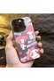 iPhone 14 Plus/15 Plus Compatible Protective Silicone Edge Acrylic Back Kuromi Case - 5