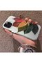 iPhone 15 Pro Max Compatible Silicone Edge Acrylic Back Colorful Leaf Protective Case - 4