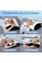 Memory foam pillow, 2-in-1 neck support sleep pillow, ergonomic side sleeping and back up bed pillow - 5