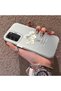 Samsung Galaxy S21 Fe 5g Compatible Silicone Edge Acrylic Back White Flower Protective Case
