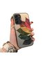 Samsung Galaxy S21 Fe 5g Compatible Silicone Edge Acrylic Back Colorful Leaf Protective Case - 3