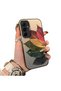 Samsung Galaxy A55 Compatible Silicone Edge Acrylic Back Colorful Leaf Protective Case - 2