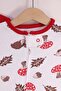 Red Baby Boy 100% Cotton Zippered 3-Piece Mushroom Hedgehog Patterned Cuffed Romper Set (9 Months 12 Months 18 Months) - 2