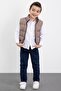 Brown Inflatable Vest Set Shirt Boys' 3-Piece Pants Suit 23473