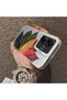 Xiaomi Redmi 13 Compatible Silicone Edge Acrylic Back Colorful Leaf Protective Case - 4