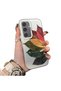 Samsung Galaxy S24 Compatible Silicone Edge Acrylic Back Colorful Leaf Protective Case - 2