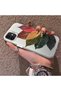 iPhone 11 Compatible Silicone Edge Acrylic Back Colorful Leaf Protective Case - 4