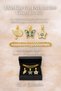 Gold Steel Necklace Set with Interchangeable Pendant – 3-Piece Women's Necklace - 3