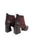 Women's Summer Boots (Special File) Genuine Brown Leather - 4