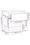 Bedside Cabinet White 45x34x44 cm Engineered Wood - 3