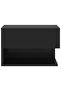 Wall-mounted Bedside Cabinets 2 pcs Black - 5