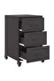 Bedside Cabinet Black 36x39x59 cm Steel - 8
