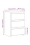 Bed Cabinets 2 pcs White 40x35x62.5 cm Engineered Wood - 3