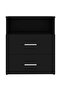 Bed Cabinet Black 50x32x60 cm - 5