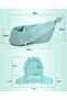 Baby Bath Tub with Bathmat Cushion, Whale Baby Bathtub with Drain Hole, Shower Basin with Non-Slip - 3