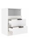 Bedside Cabinet White Engineered Wood - 4