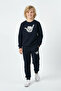 3 Thread Round Neck Santa Cruz Emoji Print Detailed Thick Winter Boys' Tracksuit Set - 3