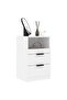 Bedside Cabinet White Engineered Wood - 6