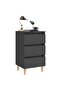 Bed Cabinets with Solid Wood Legs 2 pcs Grey 40x35x69 cm - 4