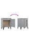 Bed Cabinet with Metal Legs Grey Sonoma 40x30x50 cm - 4