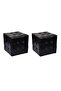 Cubed Stools Black