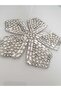 Iron-On Flower Pattern Stone Decorative Strip Applique - 6