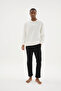 95% Cotton New Season Men's Crew Neck Stylish Design Pajama Set - 6