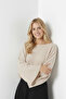 Women's Beige Spanish Sleeve Model Knitwear Sweater