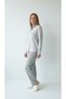 Nena Women's Plus Size Pajama Set Collar Zippered Pajama Set Women's Cotton Pajama Set - 2