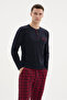100% Cotton New Season Midi Collar Modern Design Pajama Set