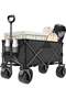 Collapsible Folding Wagon, Portable Large Trolley cart - 4
