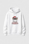2026 New Year Santa Claus Christmas Printed White Hooded Sweatshirt