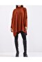 15783 Slit Poncho Sweater - Tile - 4
