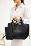 Women's Large Volume Hand and Shoulder Bag with Inner Wallet (Snap Closure) - 2