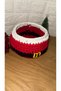 Hand Knitted Red Christmas Basket, Stylish and Warm Design for Christmas Gift - 2
