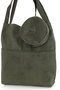 Velora Green Corded Fabric Velvet 32X38Cm Cloth Bag + Round Mini Bag - 6